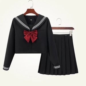 Cardigan tricoté en coton et uniforme scolaire pour filles, uniforme JK et Cosplay, de style japonais, pour printemps et automne - Product Image 2