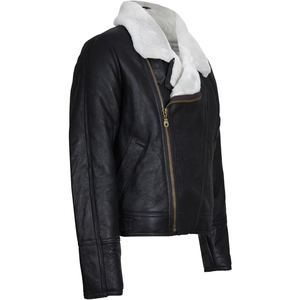 เสื้อแจ็คเก็ตหนังแกะผู้ชายทรงคลาสสิก พร้อมซับในขนแพะแท้เพื่อความอบอุ่นสูงสุด - Product Image 4