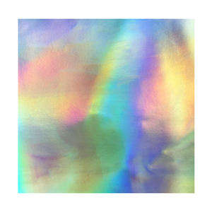 Cuir PU holographique arc-en-ciel brillant, feuilles de similicuir gravables au laser avec adhésif - Product Image 4