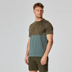 Recién llegado, camiseta atlética de poliéster transpirable para hombre, cuello redondo, que absorbe la humedad para gimnasio, camisetas de talla grande 100% de algodón para hombre - Product Image 2
