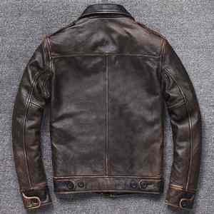 2025 superventas hombres última alta calidad Vintage cuero de vaca Venta caliente nuevo diseño de moda piel de cordero chaqueta súper suave para hombres - Product Image 6