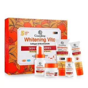 GUANJING – ensemble de 5 pièces bio 100% VC éclaircissant vitamine C pour soins de la peau du visage