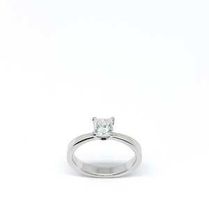 Bague Solitaire Moissanite coupe princesse 6mm | Bague de fiançailles en or argent | Bijoux fins personnalisés OEM en gros - Product Image 3