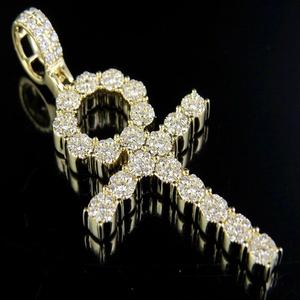 Popular Design Flower Cluster Custom Moissanite Diamond Iced Out 925 <b>Silver</b> Hip Hop Jewelry <b>Cross</b> <b>Pendant</b> for Men - Product Image 1