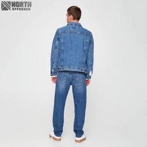 Vestes en jean pour hommes tendance, dernier design, haute qualité, logo frontal personnalisé, services OEM, vente en gros pour l'hiver - Product Image 4