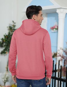 Sudadera con capucha de lana de algodón para hombre, Jersey cálido de invierno con bolsillo de canguro, hombro caído, patrón sólido, moda personalizada - Product Image 2