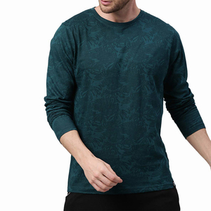 T-shirts à manches longues pour hommes de haute qualité de couleur verte avec un design imprimé Vêtements décontractés T-shirts pour un nouveau design 2025 - Product Image 1