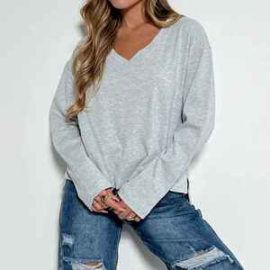 เสื้อสเวตเตอร์โอเวอร์ไซส์ผ้าฝ้ายผู้หญิง, เสื้อวอร์มวินเทจ - Product Image 3