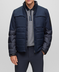 STITCHMODE fait tissu doux et lisse col montant nouveauté hiver rembourrage bulle veste hommes manteaux fermeture éclair fermer bulle - Product Image 3