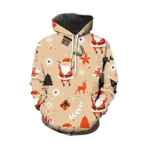 Vente en gros bon marché de sweats à capuche de Noël dernier style personnalisé sweats à capuche de Noël de haute qualité avec cordon de serrage hommes sweats à capuche de Noël - Product Image 4
