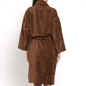 Batas verdes para mujer Soft Fleece Warm Fluffy Albornoz Lindo Sólido Acogedor Spa Ropa de dormir - Product Image 4