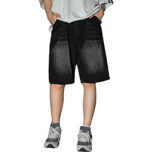 Summer Denim Shorts <b>Men</b> Stretch <b>Ripped</b> <b>Jeans</b> Man Slim Straight Shorts Fashion Black <b>Jeans</b> Soild Shorts Streetwear Man Clothing - Product Image 1