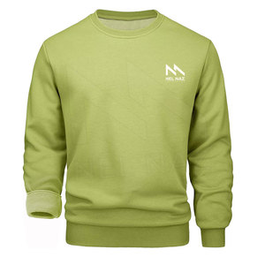 Sweat-shirt uni en polyester et coton de style unique avec sweat-shirt à manches longues pour hommes avec col rond pour hommes - Product Image 1