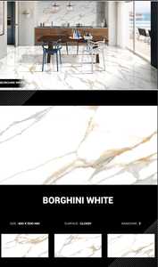 Prix de gros 600x1200mm Carreaux de porcelaine modernes aspect marbre brillant Bord rectifié Sol antidérapant Grands carreaux économiques - Product Image 3