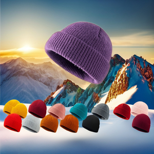 Chapeau d'hiver en acrylique 100% Ville Sports, couleur unie, tricoté avec un bonnet chaud, avec un design et un logo personnalisés - Product Image 2
