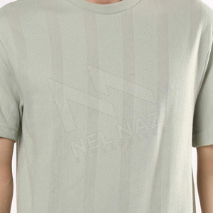 T-shirts pour hommes 220 GSM en jersey de coton quantité minimale de commande basse surdimensionné col rond couleur unie respirant grande taille pour les vêtements de plein air - Product Image 2