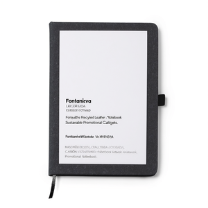 Taccuino in Pelle Riciclata Fontaniva, Gadget Promozionale Sostenibile - Product Image 3