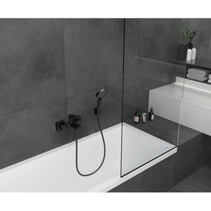 Support de douche noir mat HG PORTER avec écrou conique HANSGROHE – Articles de bain et toilettes - Product Image 3