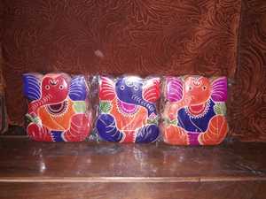 Custom Eco-Friendly Round Coasters Colorful Hand-Painted <b>Tableware</b> for Home Decor Dining Office Tables Great for Gifting - Product Image 4