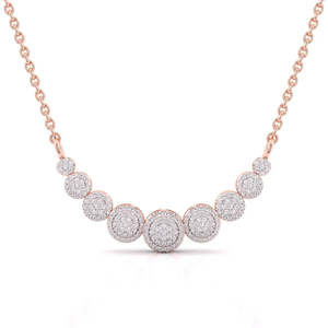 Colgante de diamante de corte redondo a la moda para influencers, 0.89 ct, color E-F, VVS-VS, diamante cultivado en laboratorio en oro de 14K para ocasiones especiales - Product Image 2