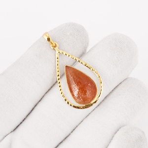 Colgante y abalorio de plata de ley 925 Sunstone Shape - Product Image 5