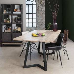 Mesa de comedor de madera de mango Suzon - Product Image 1