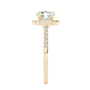 Alta calidad Vintage 14K oro rosa compromiso solitario anillo de lujo clásico Moissanite diamante IGI certificado fiesta romántica - Product Image 4
