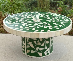 Soporte de pastel con incrustaciones de hueso natural hecho a mano indio con resina para celebraciones y cumpleaños herramientas de pastel hechas a mano - Product Image 2