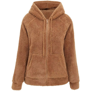 เสื้อฮู้ดซิปขนแกะเชอร์ปา250ปรับแต่งได้ปรับแต่งได้ขนาดพลัสไซส์ใส่สบายโอเวอร์ไซส์กระเป๋าให้ความอบอุ่นปัก3D ที่โดดเด่นสำหรับฤดูหนาว - Product Image 4