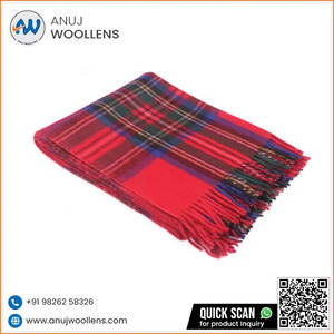 Couvertures en laine pour l'hiver Top qualité nouveau Design confort confortable avec nos couvertures en laine tartan en gros à vendre - Product Image 2