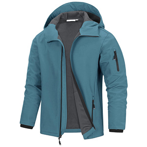 Haute qualité hommes à capuche Softshell veste imperméable léger isolé coupe-vent polaire doublé pluie Shell veste 2025 - Product Image 2