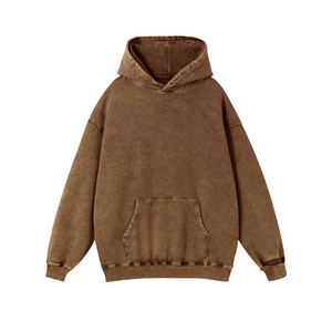 เสื้อฮู้ดผ้าเกล็ดปลาแบบสวมหัวสำหรับผู้ชายเสื้อฮู้ดแบบสวมหัวพิมพ์ลายกรดซักโลโก้ได้อย่างรวดเร็วและบริการดี - Product Image 3