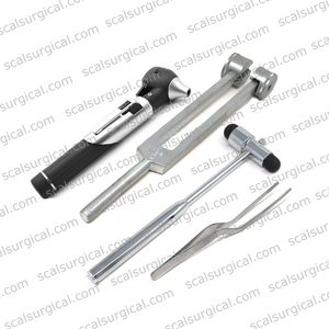 Mini otoscopio ENT Set con luz de fibra óptica C128 Tuning Fork & Reflex Hammer Kit de instrumentos de diagnóstico y terapia - Product Image 5