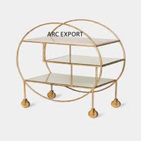 Support de feuille de fleur de conception antique avec 2 chariots Chariot décoratif élégant nouveau look Chariot de serveur de mariage et d'hôtel Top vente