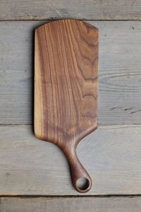 Tabla de cortar de madera rectangular con mango puntiagudo Tabla de cortar única para frutas de queso y uso diario en la cocina - Product Image 4