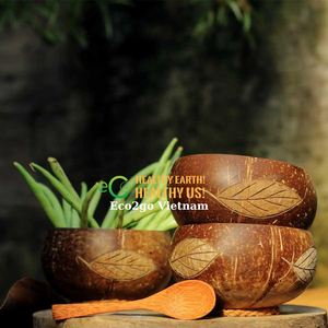 100% Organic Natural Handmade Coconut Shell <b>Bowl</b> With Spoon/Eco Friendly Coconut <b>Bowl</b> Made in Vietnam/ Disposable Coconut <b>Bowls</b> - Product Image 3