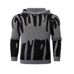 Sweat à capuche hip-hop style de rue en polyester 100% pour hommes, pull en tricot à la mode et respirant, style personnalisé, impression de logo - Product Image 5