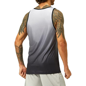 Débardeurs de sport personnalisés en coton 100% pour hommes, style hip-hop, respirants, tricotés, musculation, fitness, entraînement, t-shirt sans manches, taille plus - Product Image 3