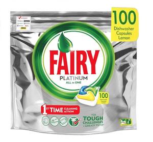 Fata platino pastiglie per <span class=keywords><strong>lavastoviglie</strong></span> All-in-One 100 <span class=keywords><strong>capsule</strong></span> di limone pastiglie per <span class=keywords><strong>lavastoviglie</strong></span> in Economy Pack