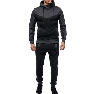 Hombres Conjuntos Ropa Casual Color Sólido Sudadera con capucha 2 piezas Conjunto Cremallera Sudadera Pantalones de chándal Chándales - Product Image 1