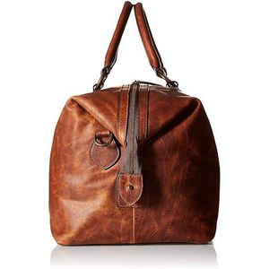 Bolsas de lona de viaje al aire libre de cuero genuino personalizadas OEM | Bolsas de lona con cremallera duraderas de gran capacidad de cuero de oveja al por mayor - Product Image 3