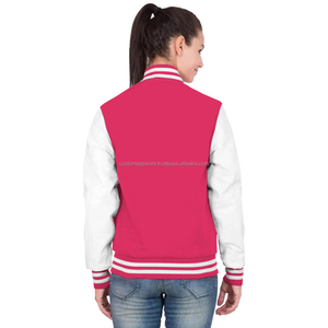 Chaqueta Varsity de Algodón y Forro Polar Premium para Mujer, Ropa Urbana Moderna, Chaqueta Letterman Personalizada al por Mayor - Product Image 4