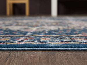 Alfombra turca de lujo hecha a máquina, color azul Shiraz, premium para sala de estar, del fabricante de Gaziantep. - Product Image 4