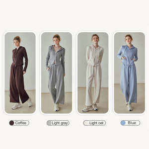 Pulls en coton personnalisés en gros avec logo, pulls d'hiver pour femmes, col rond ample et manches longues en couleur unie - Product Image 5