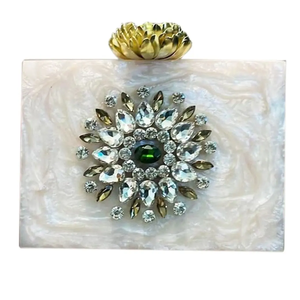 กระเป๋าคลัทช์เรซินแบบโบราณสำหรับผู้หญิงกระเป๋าใส่ของสำหรับงานราตรีกระเป๋าถือ - Product Image 4