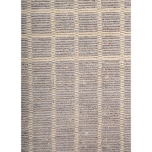 Alfombras de Lana Tejidas a Mano en Gris y Negro, Diseño Jacquard Geométrico Clásico, Rectangulares Grandes de 10 mm para la Entrada del Hogar, Hechas a Mano HWL-444 - Product Image 3