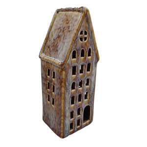 <b>Gothic</b> Inspired Ceramic Christmas <b>Candle</b> <b>Holder</b> with Tall Spire for Festive Decorations - Product Image 2