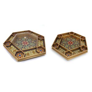 Plateau de service en bois de forme unique de la meilleure qualité avec impression personnalisée pour servir des aliments et des collations - Product Image 1