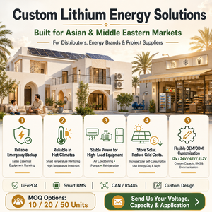 48V 200Ah 壁掛け式LiFePO4バッテリー 10kWh 太陽光発電蓄電パック スマートBMS搭載 家庭用バックアップ電源 - Product Image 6