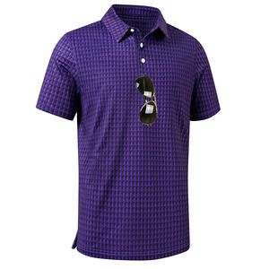 Polos de Golf de Alta Calidad para Hombre, Tejido de Poliéster, Logotipo Personalizado Impreso, Estilo Casual, Tinte Liso, Absorbe la Humedad - Product Image 1
